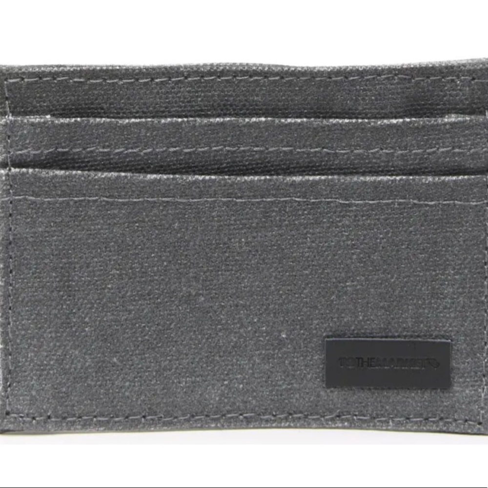 To The Market Grey Camo Slim Card Holder Wallet One Size